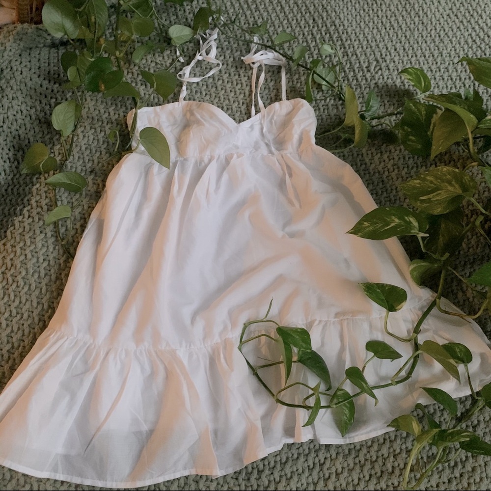 Forever 21 White Ruffle Dress